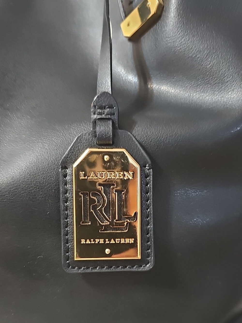 Ralph Lauren Guilford Tote Bag Black And Taupe - Picture 5 of 11